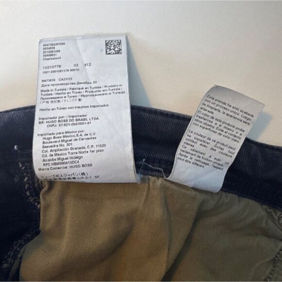 Boss Denim Jeans Finest Italian Fabric Stretch Dark Blue Size 36/32 Mens - Picture 4 of 8